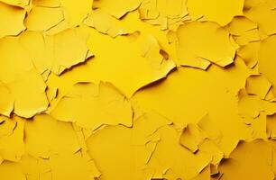 AI generated yellow paper with tears on white background, photo