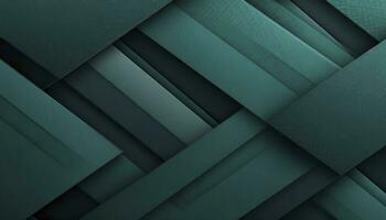 AI generated Abstract texture dark green banner panorama long with 3d geometric triangular gradient shapes for website, business, print design template metallic metal paper pattern illustration wall photo