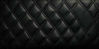 AI generated black leather background texture photo