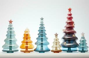 AI generated the words merry christmas christmas tree arranged in different colors are spelled out, photo