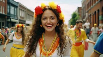 ai generado Colombiana festividades antecedentes foto