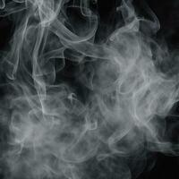 AI generated black smoke background photo