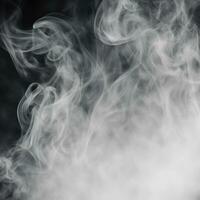 AI generated black smoke background photo