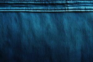 AI Generated blue denim background with stitching and pockets photo