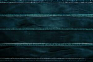 AI Generated blue denim background with stitching and pockets photo