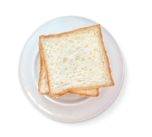 Bread slices on plate PNG transparent