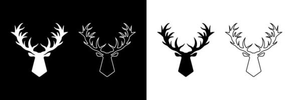 Deer head icon. vector