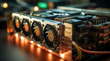 AI generated A Deep Dive into the Advanced Technology of Bitcoin Mining with High-Powered Rigs photo