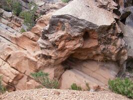 a large rock formation photo