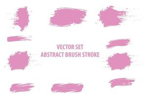 abstract element set pink brush beautiful pastel colors. Brush or stroke illustration for wedding decoration and beauty, vector illustration isolated on white background