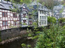 a river running through the town photo