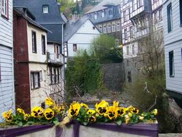 a row of buildings photo