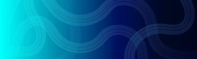 Abstract Dark Blue Waving circles lines Technology Background. Modern gradient with glowing lines shiny geometric shape and diagonal, for brochure, cover, poster, banner, website, header vector