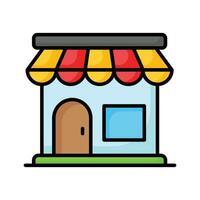 Store icon vector, editable vector of shop