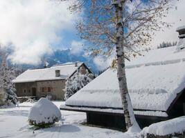 un Nevado paisaje foto