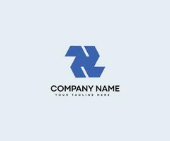 Z letter technology brand modern logo template vector