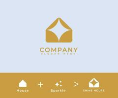 Home decoration logo design. Shine home vector