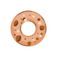 Cookies in the shape of a donut. An isolated cookie on a white background. Single cookie icon vector