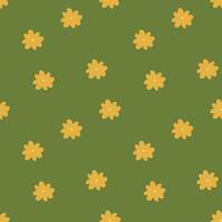 The spring and summer pattern. Seamless floral pattern for textiles, wrapping paper, wallpaper. Green background and daisies vector