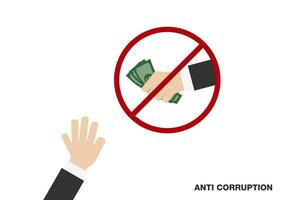 no corruption payment symbol on background vector