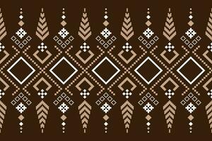 Nature vintages cross stitch traditional ethnic pattern paisley flower Ikat background abstract Aztec African Indonesian Indian seamless pattern for fabric print cloth dress carpet curtains and sarong vector