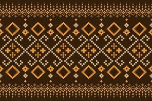 Nature vintages cross stitch traditional ethnic pattern paisley flower Ikat background abstract Aztec African Indonesian Indian seamless pattern for fabric print cloth dress carpet curtains and sarong vector