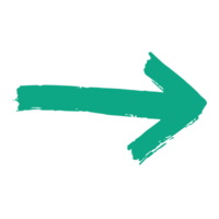 green arrow stroke element png