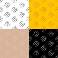 set of seamless patterns with Beach rubber slippers icon. Beach shoes. Ornament for decoration and printing on fabric. Design element. Vector