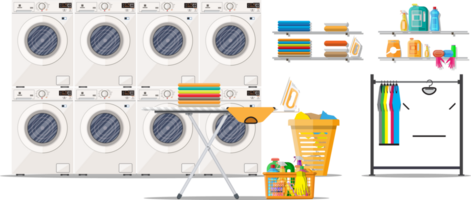 Laundry room with washing machine png