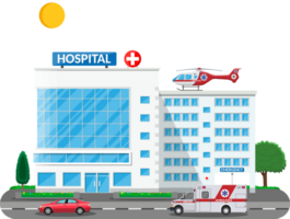 edifício do hospital, ícone médico. png