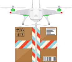 Quadcopter Drohne mit Box png