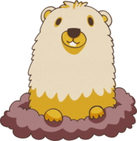 un' cartone animato marmotta con un' grande Sorridi png