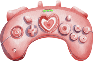ein Rosa Video Spiel Regler mit ein Herz auf Es. png