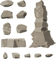 grijs steen, rots of kei png