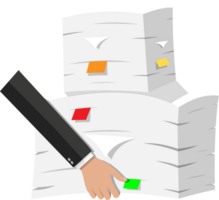 Pile of papers, office documents heap png