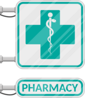 pharmacie signe sur mur png