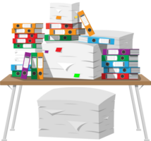 Pile of paper documents and file folders png