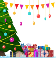 árbol de navidad decorado png