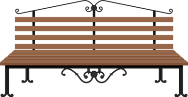 City park bench png