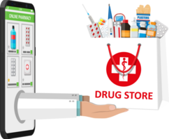 Online pharmacy or drugstore png