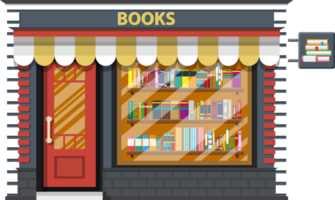 Book shop or store building png