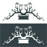 bonsai logo template vector illustration design