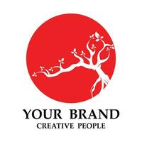 bonsai logo template vector illustration design