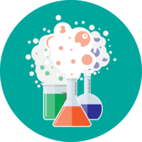 Chemical reaction in glass tube png