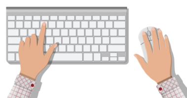 Modern computer keyboard and mouse png