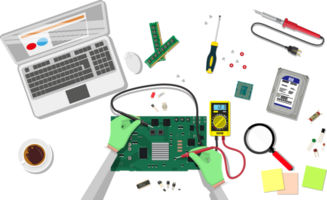 assemblaggio pc, personale computer hardware png