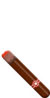 Smoking cigar. Brown cigar with label png