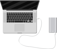 Laptop Laden von Powerbank png