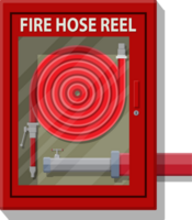 Water hose to extinguish the fire in cabinet png