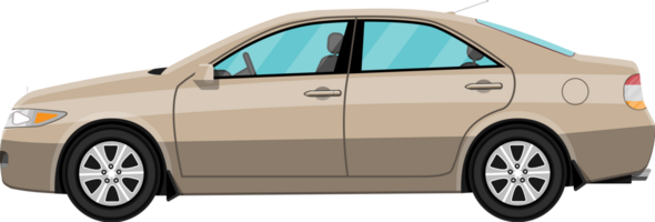 Detailed red generic car png